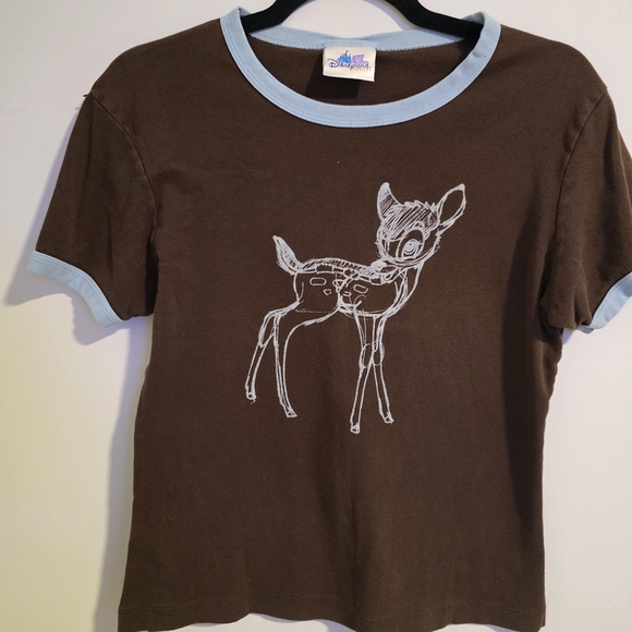 Disneyland Resort Tops - Vintage Disneyland Bambi Charming Brown Tee